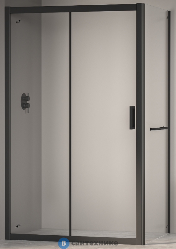 Душевой уголок RGW HO-44 чёрный/Прозрачное/6 мм 160* 80*195 (350876168-14), без поддона