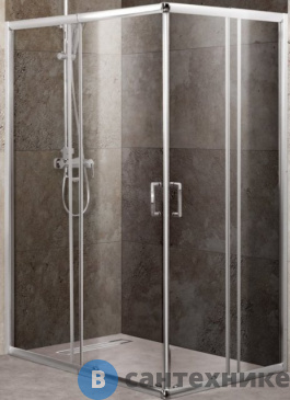 картинка Душевой уголок BelBagno UNIQUE-AH-2-100/115-75/90-P-Cr ((1000-1150)x(750-900)x1900) без поддона