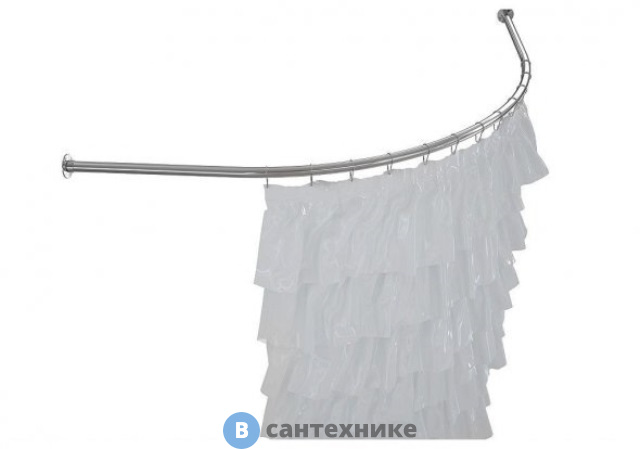 Карниз для ванны дуга нерж.ст. (Aquanet Graciosa 1500*900) (176891)