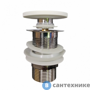 картинка Донный клапан Salini D504 S-Stone для раковины матовая белый (16232WM)