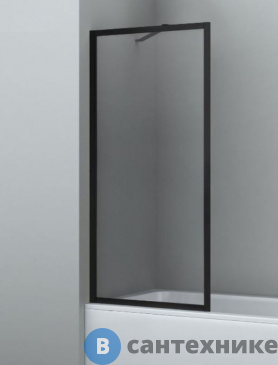 картинка Шторка для ванны WasserKRAFT Abens 20W01-80 Matt black Fixed