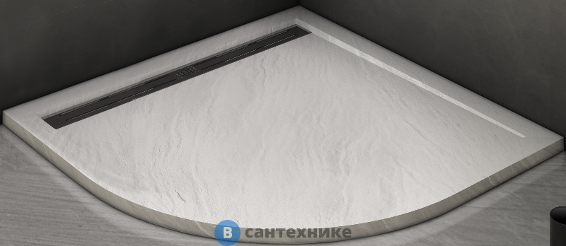 Душевой поддон WELTWASSER WW TRR 90 STONE-WT Белый 900х900х30 мм