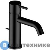 Смеситель CISAL Less New LN00051040 однорычажный для раковины на 1 отверстие с донным клапаном, чёрный матовый