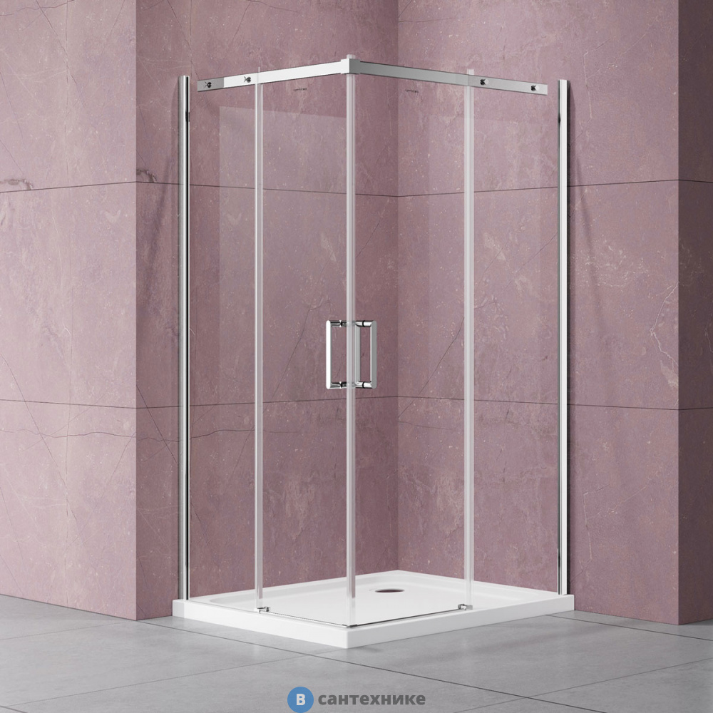 Душевой уголок Vincea Dice VSS-4D100CL, 1000*1000, хром, стекло прозрачное, без поддона