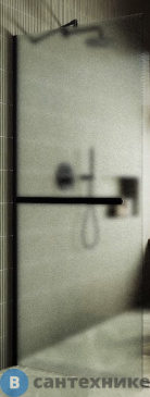 картинка Душевая перегородка в профиле MaybahGlass 1950*790 Стекло 8 мм Сатин +Полотенцесушитель (MGD-731-6ш)