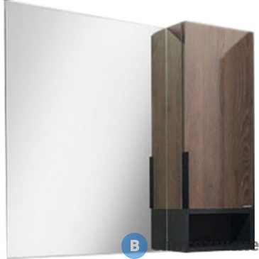 картинка Зеркало-шкаф Comforty Франкфурт-90 дуб шоколадно-коричневый