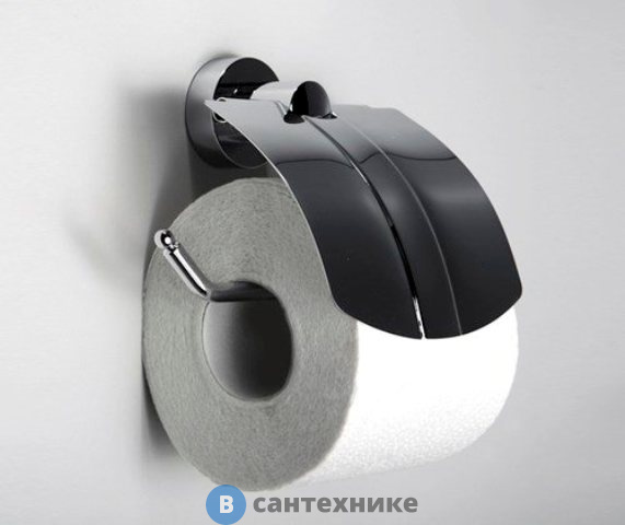Держатель туалетной бумаги WasserKRAFT Donau K-9425 с крышкой металл, хромоникелевое покрытие
