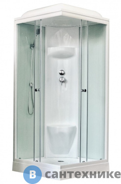 картинка Душевая кабина Royal Bath RB 90HP6-WT 900x900x2170 (белое/прозрачное)