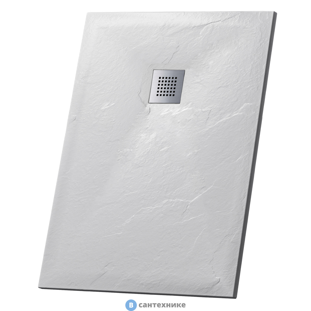Душевой поддон Grossman Strong GR-S170100Q (70*100*2,5) из искусственного камня, прямоугольник, белый