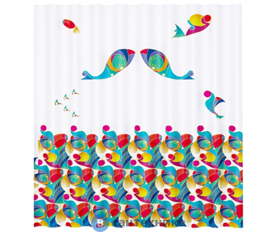 Шторка для ванной WasserKRAFT Berkel SC-68101 Полиэстер