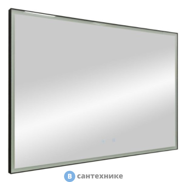 Зеркало с подсветкой Art & MAX Arezzo 1200x800 тёплый/холодный свет AM-Are-1200-800-DS-FC-H-Nero