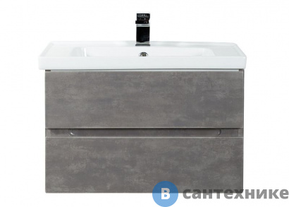 картинка Тумба под раковину Art & MAX TECHNO AM-Techno-900-2C-SO-FC305 подвесная с двумя выкатными ящиками, АЙС Какао