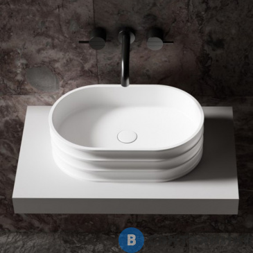 картинка Раковина ABBER Stein AS2650 накладная белая матовая