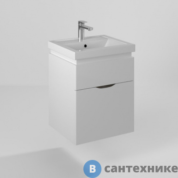 картинка Тумба под раковину BRIZ Сити т18-50 консольная (ум. Фостер) (1 ящик) (232 03-18050-09 00 БЕЛ)