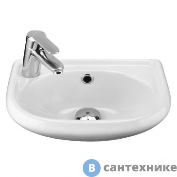 картинка Раковина Santek БРИЗ 40 1WH110442 с отверстием для смесителя слева /36х38,5/ (белый)