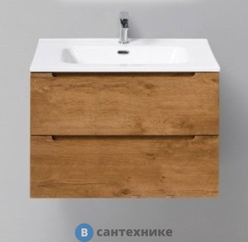 Тумба под раковину BelBagno 71 см ETNA39-700/390-2C-SO-RN-P подвесная с двумя выкатными ящиками, Rovere Nature