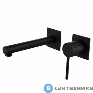 картинка Смеситель ABBER Emotion AF8812B для раковины скрытого монтажа, чёрный матовый