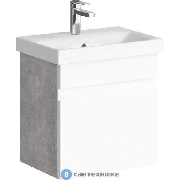 Тумба под раковину Aqwella SMART 50 SRT0105BS (подвесная, бетон светлый)