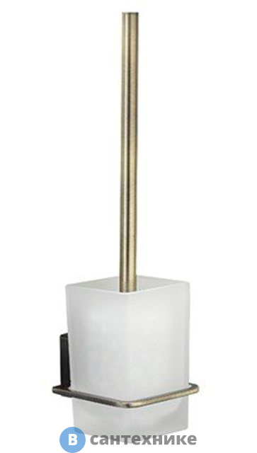 Щетка для унитаза WasserKRAFT Exter K-5227 подвесная металл, матовое стекло, покрытие "светлая бронза"