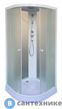 картинка Душевая кабина Parly EF931 (90*90*210) низкий поддон, передние стекла матовые, задние стекла матовые