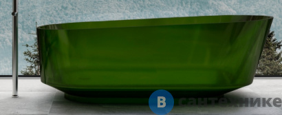 картинка Ванна ABBER Kristall AT9706Emerald 170х80 прозрачная зеленая