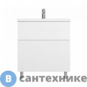 Тумба под раковину AM.PM GEM M90FSX07522WG32 напольная, 75 см, 2 ящика push-to-open, белый, глянец