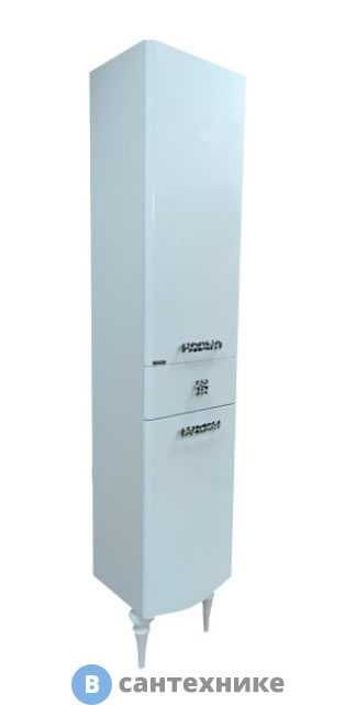 Шкаф-колонна Comforty Монако-40 левая белый глянец