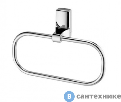 картинка Держатель полотенец WasserKRAFT Leine K-5060 кольцо металл, хромоникелевое покрытие