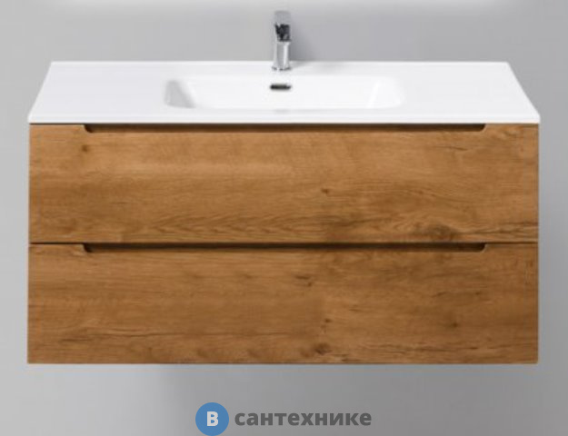 Тумба под раковину BelBagno 120 см ETNA-1200-2C-SO-RN-P подвесная с двумя выкатными ящиками, Rovere Nature
