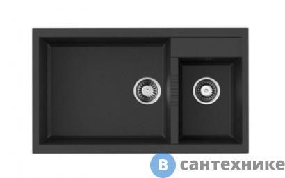 картинка Кухонная мойка OMOIKIRI Tedori 86-2-LB-BL черный (4993932)