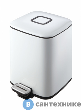 картинка Ведро мусорное WELTWASSER WW MILA WT 9L Педальное Белый