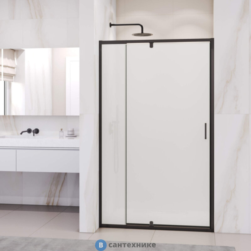 Душевая дверь RGW PA-008-B  100-110*195 чёрный/ матовое (350800801-24)