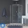 картинка Душевой уголок RGW HO-081 хром/Матовое/8 мм 90*90*195 (350608199-21), без поддона