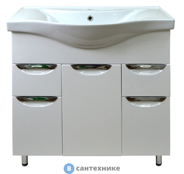 Тумба Loranto Стиль-80/2 (800*850*460) с раковину Basic 80 (7080) (CS00070446)
