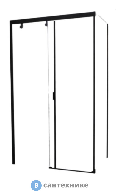 Душевое ограждение Cerutti MARBELLA120B L (80x120x190) стекло проз., чёрный алюм.проф., без поддона