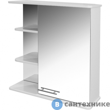 картинка Шкаф Mixline МИЛОРА  65 навесной зеркальный белый (529465)