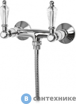 картинка Смеситель Cezares DIAMOND-DS-01-Sw для душа, хром, ручки Swarovski
