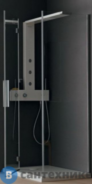 картинка Душевое ограждение Albatros AS BX EXTEND Q9 ST 900x900х2090 левая, с куполом и доп. стенкой CR M EDW CP+VTR.R.CL (ZABEQSTSCMEW002201)