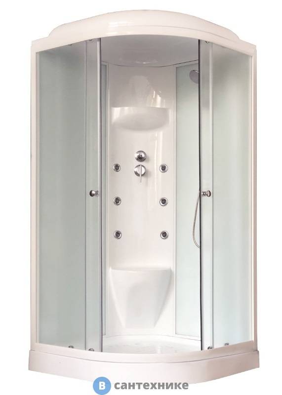Душевая кабина Royal Bath RB 100HK7-WC 1000x1000x2170 (белое/матовое)