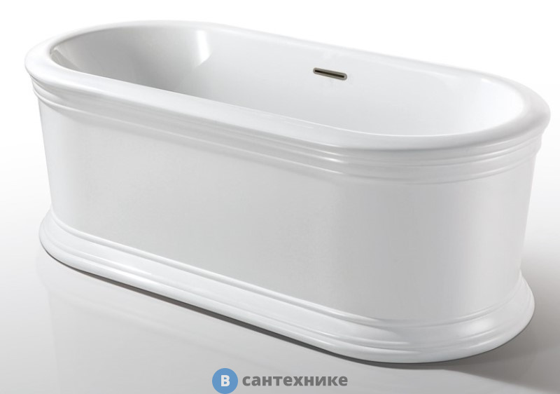 Ванна акриловая AZARIO TOU18090 TOUR свободностоящая, с сифоном и металлической рамой, 1800x900x600 мм