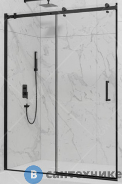 картинка Душевая дверь RGW TO-14B чёрный/прозрачное/8 мм 120*195 (02071412-14)
