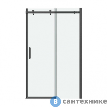 картинка Дверь в нишу Grossman Classic 100.K33.04.100.42.00 (100*195) графит сатин, стекло прозрачное