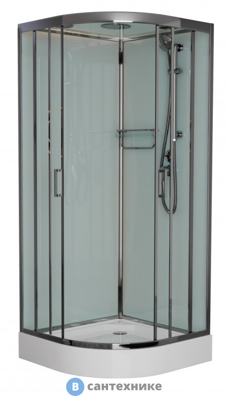 Душевая кабина Frank F409 М Brilliant низкий поддон матовое стекло