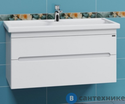 картинка Тумба под раковину СанТа Лондон-100 2 ящ, подвес. (под ум. Фостер 100) (224040)