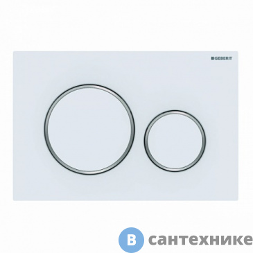 картинка Смывная клавиша Geberit SIGMA 20 115.882.JT.1 (белый матовый/хром гланцевый/белый матовый)