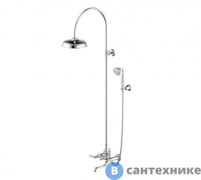 картинка Душевая стойка Bravat F65193CP-A2-RUS со смесителем для ванны, ART