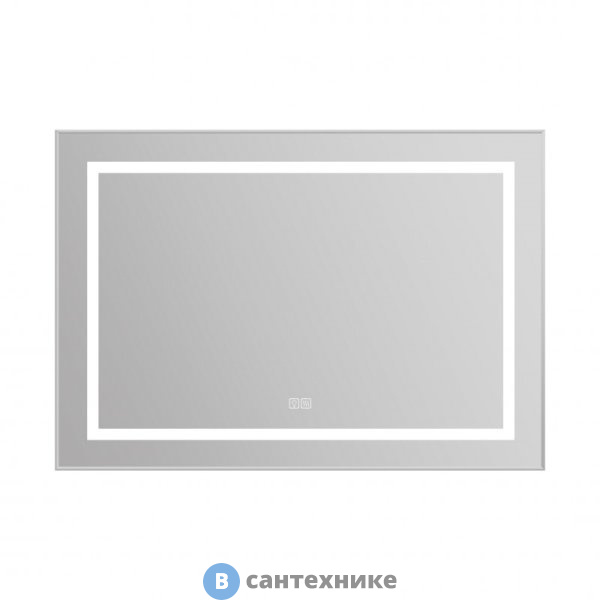 Зеркало BelBagno SPC-KRAFT-985-685-TCH-WARM в алюминиевой раме со встроенным светильником, сенсорным выключателем и подогревом, 985x32x685 мм