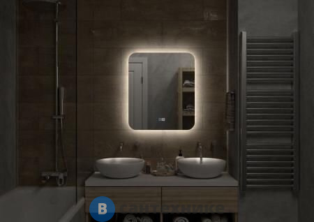 Зеркало Континент Burzhe Led 600х700 с функцией антизапотевания, холодная подсветка (ЗЛП2288)