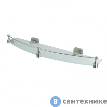 картинка Полка WasserKRAFT Rhin K-8744 стеклянная с бортиком