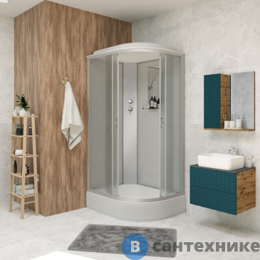 картинка Душевая кабина Niagara NG-33294-14L средний поддон, стекло матовое